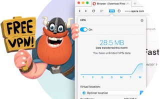 Встроенный VPN в браузер Опера